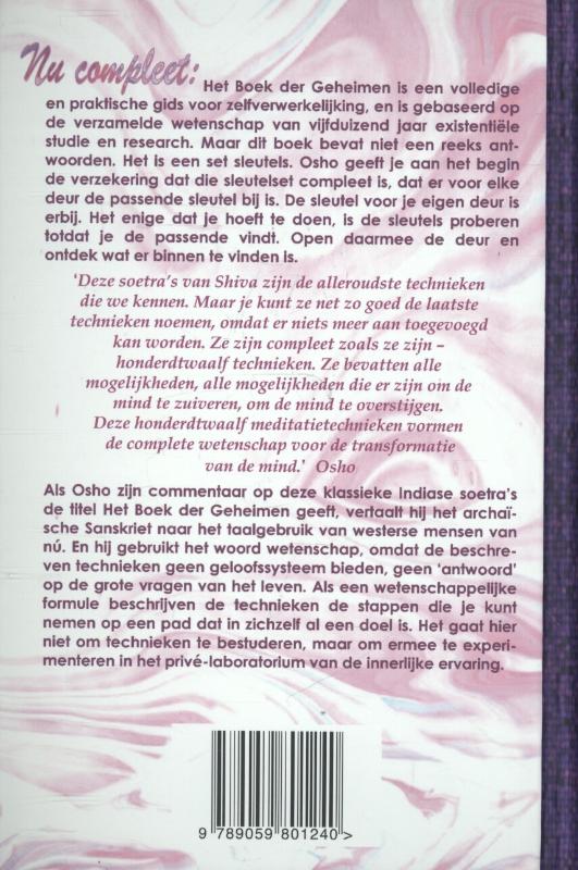 Achterkant van Het boek der geheimen