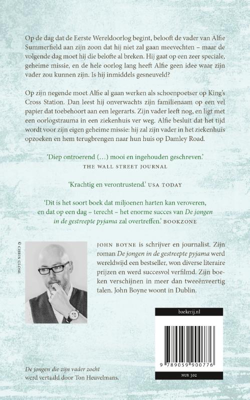 Achterkant van De jongen die zijn vader zocht