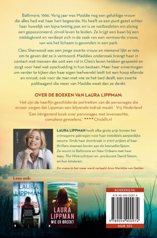 Achterkant van De vrouw in het meer