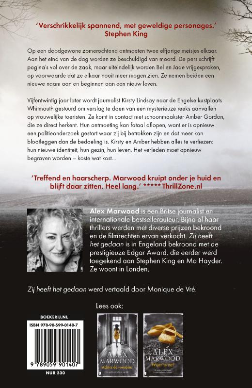 Achterkant van Zij heeft het gedaan
