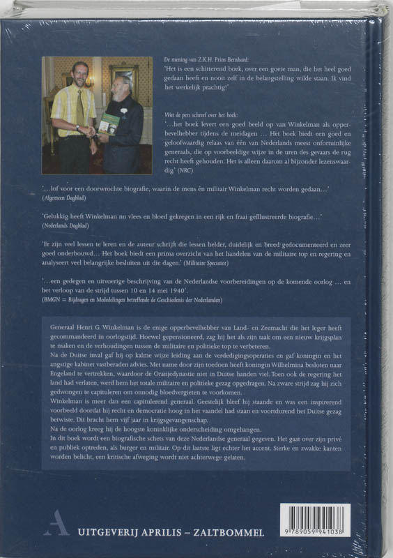 Achterkant van Generaal H.G. Winkelman