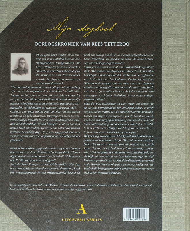 Achterkant van Mijn dagboek
