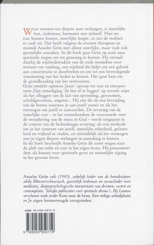 Achterkant van Innerlijke rust