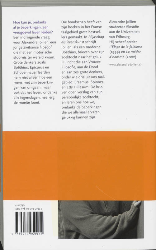 Achterkant van Blijdschap als levenskunst
