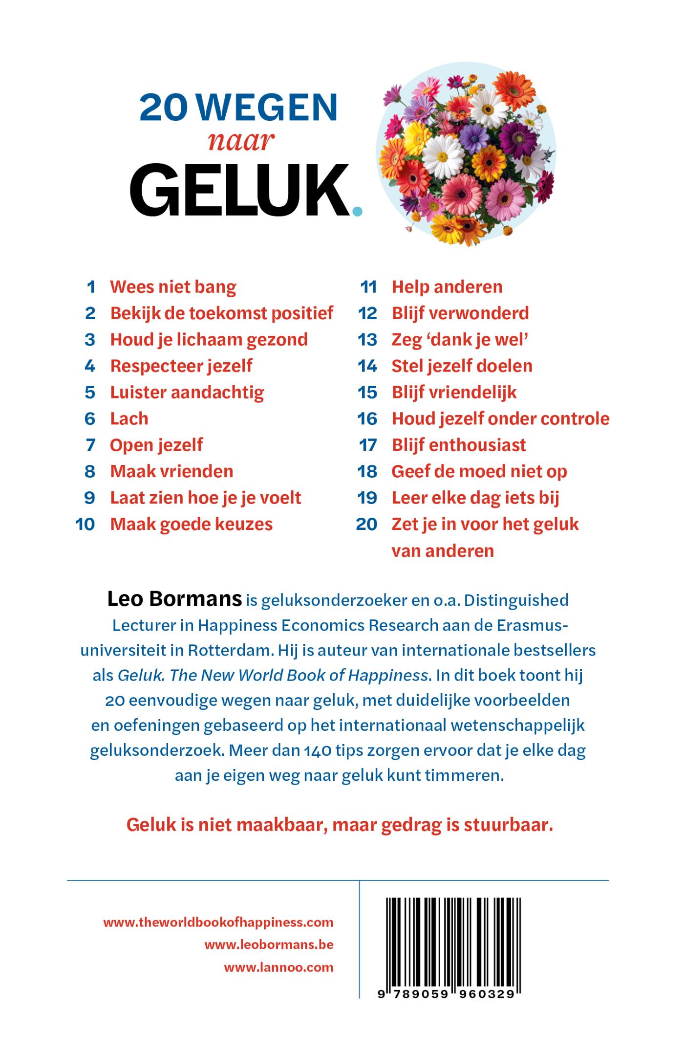 Achterkant van 20 wegen naar geluk