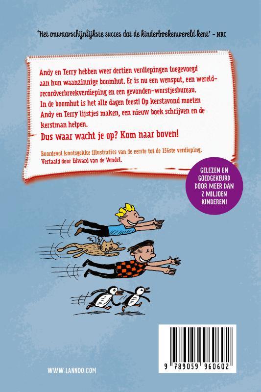 Achterkant van De waanzinnige boomhut van 156 verdiepingen