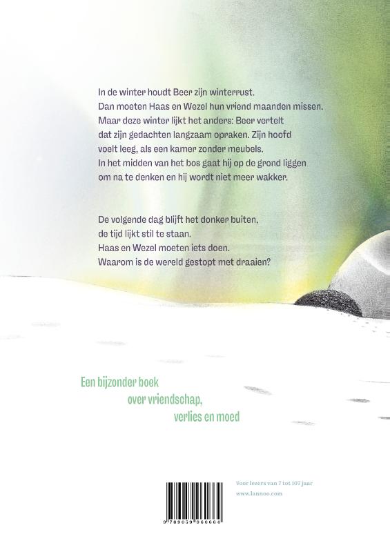 Achterkant van Er was eens een beer