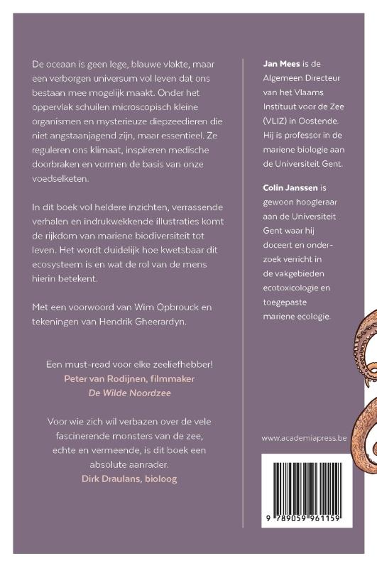 Achterkant van Het vreemde leven in de oceaan