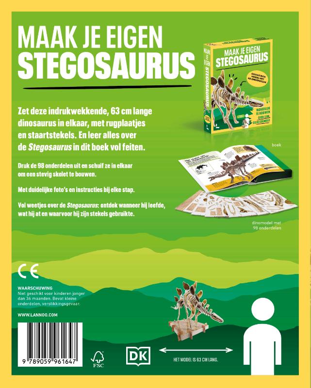 Achterkant van Maak je eigen Stegosaurus