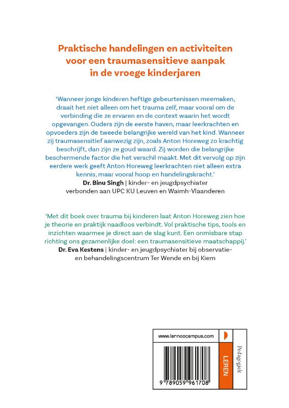 Achterkant van Traumasensitief werken met het jonge kind