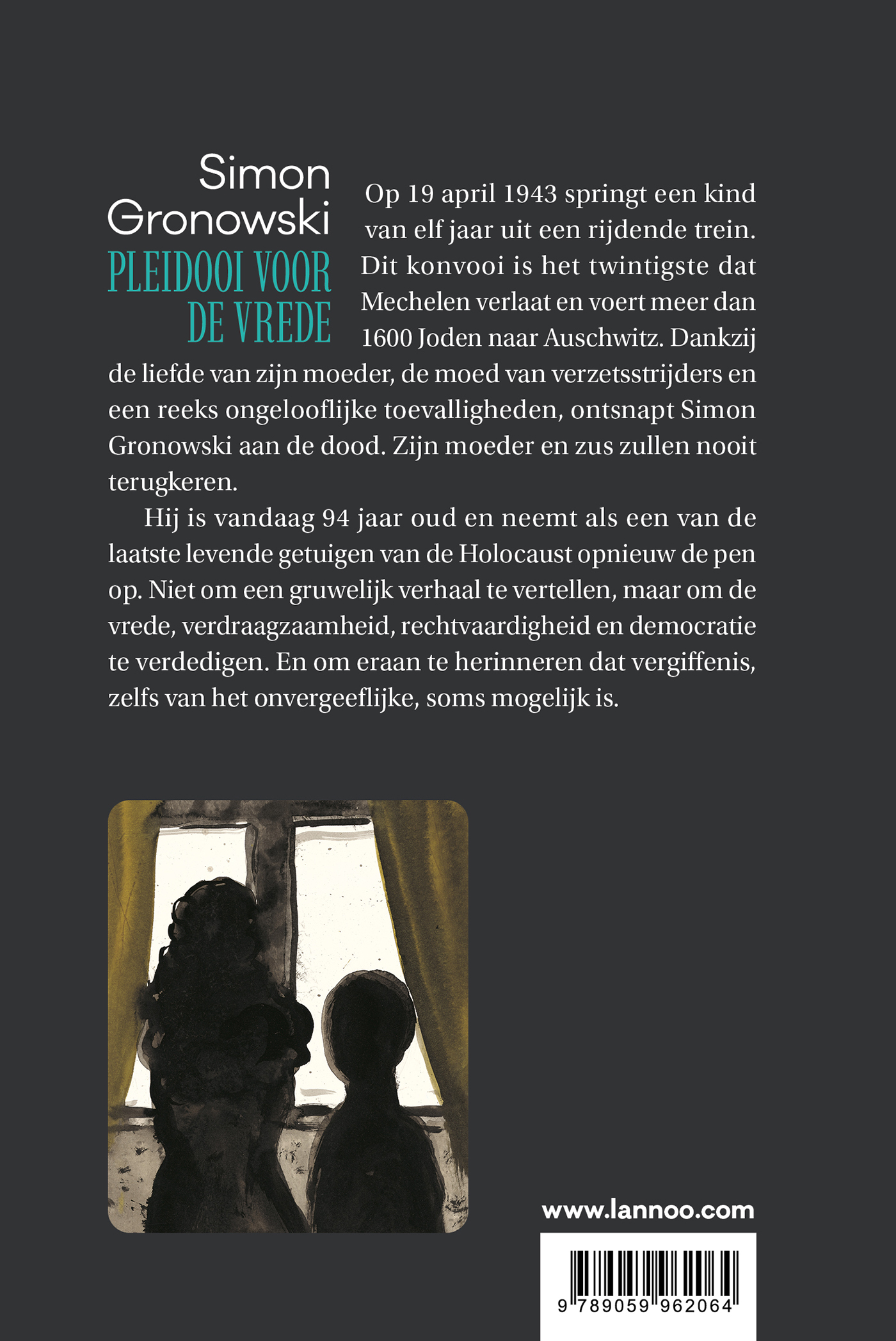 Achterkant van Pleidooi voor de vrede