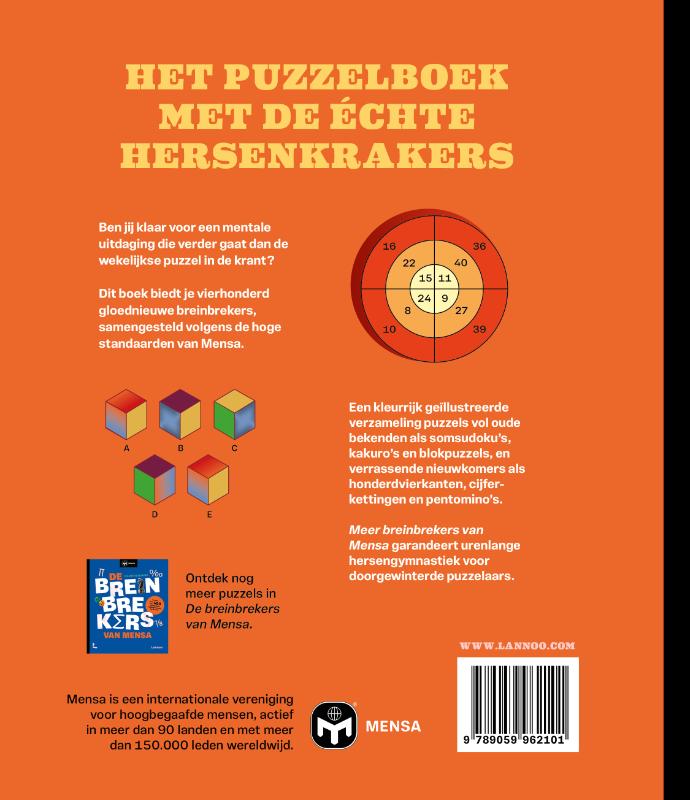 Achterkant van Meer breinbrekers van Mensa