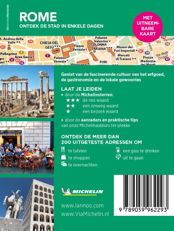Achterkant van Michelin Reisgids Short Break Rome