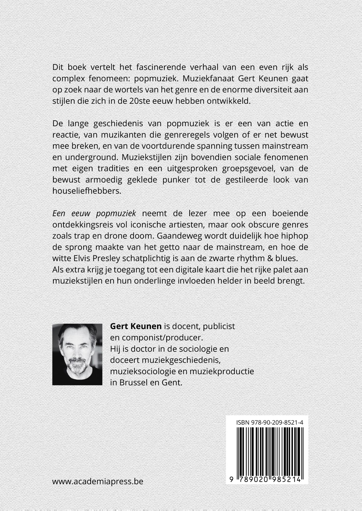 Achterkant van Een eeuw popmuziek