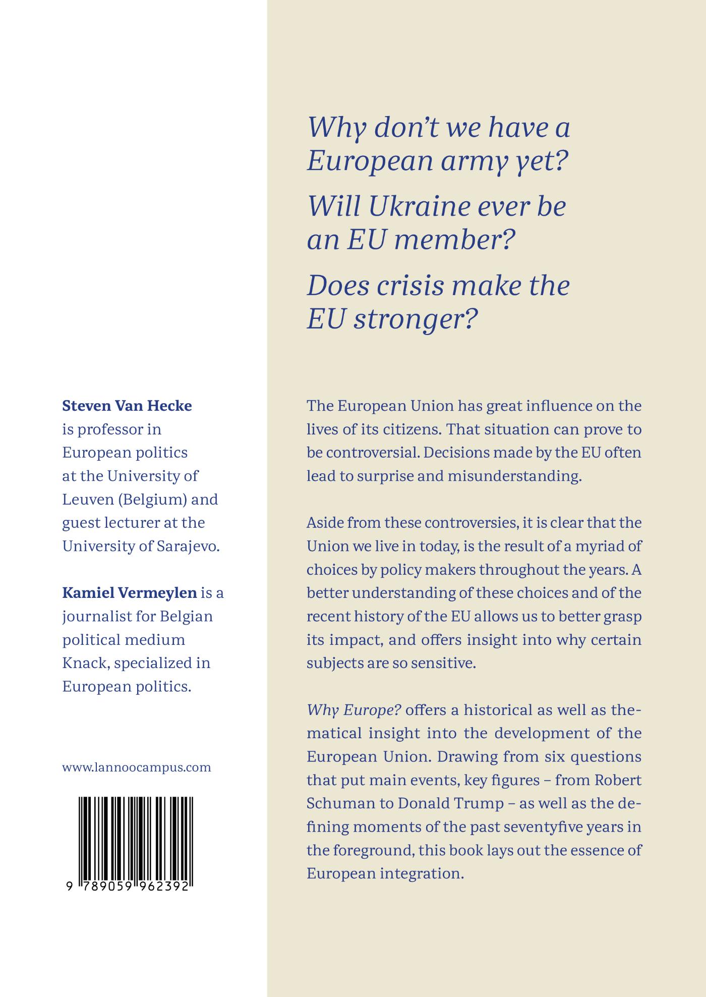 Achterkant van Why Europe?