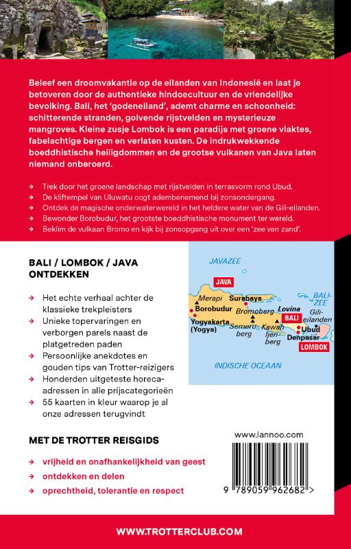 Achterkant van Trotter Bali / Lombok / Java