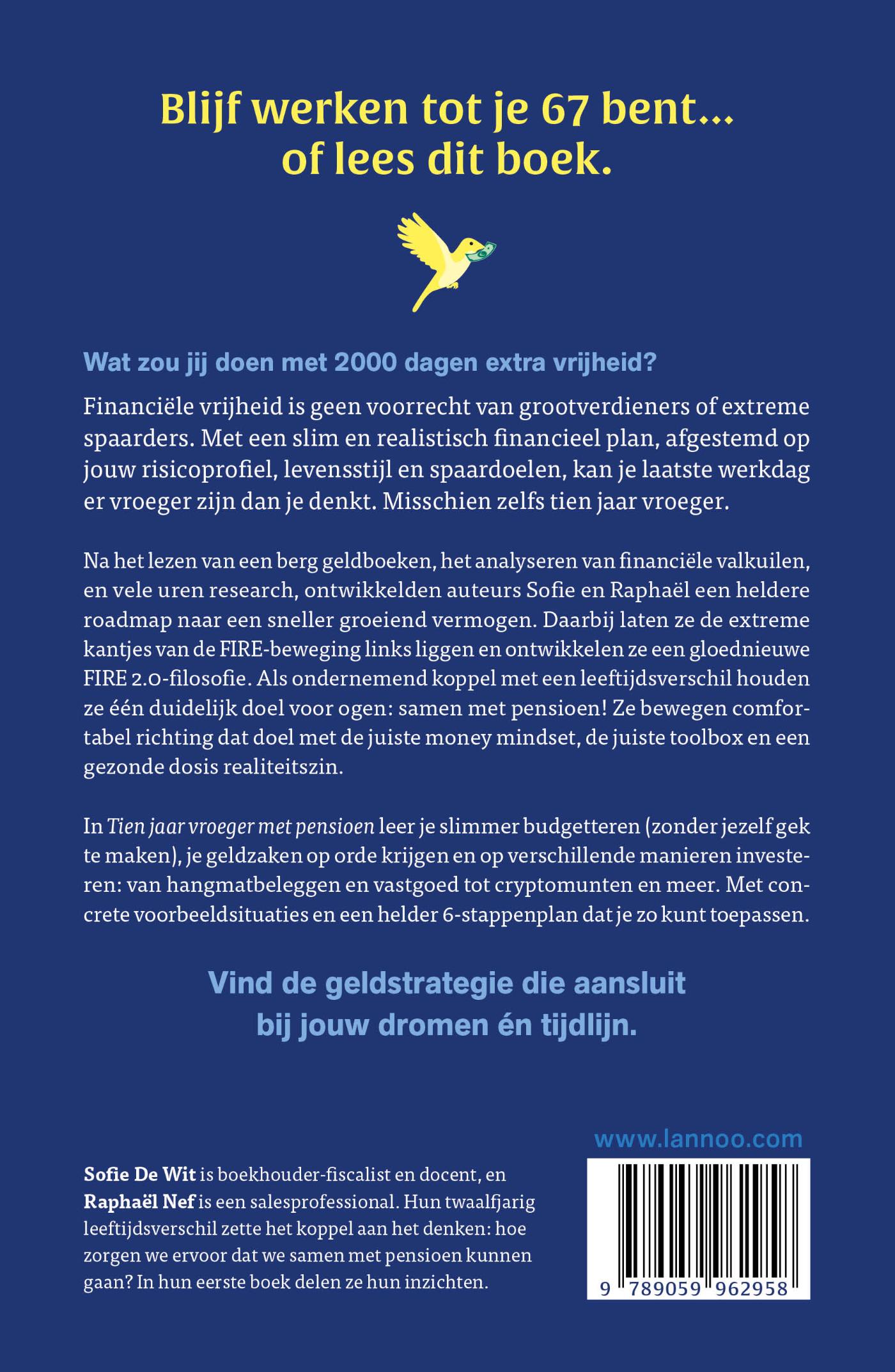 Achterkant van Tien jaar vroeger met pensioen