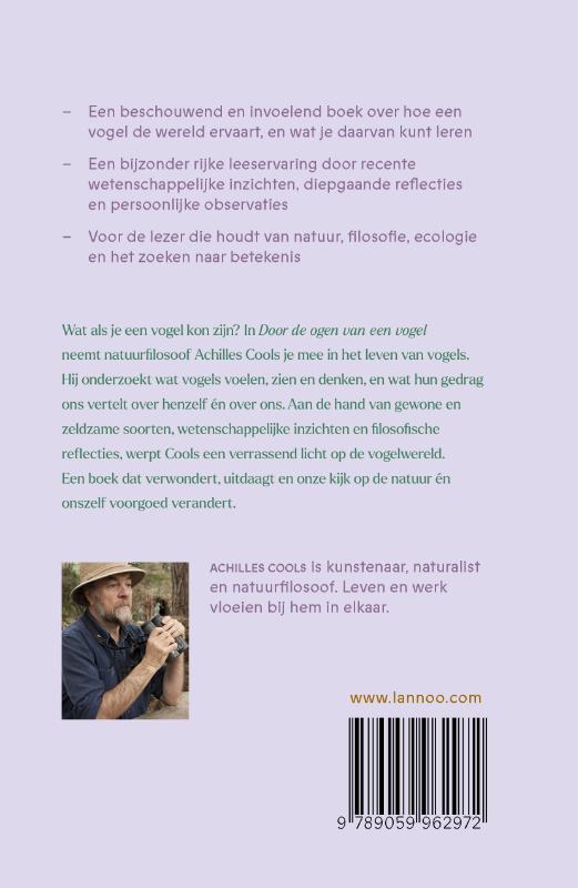 Achterkant van Door de ogen van een vogel