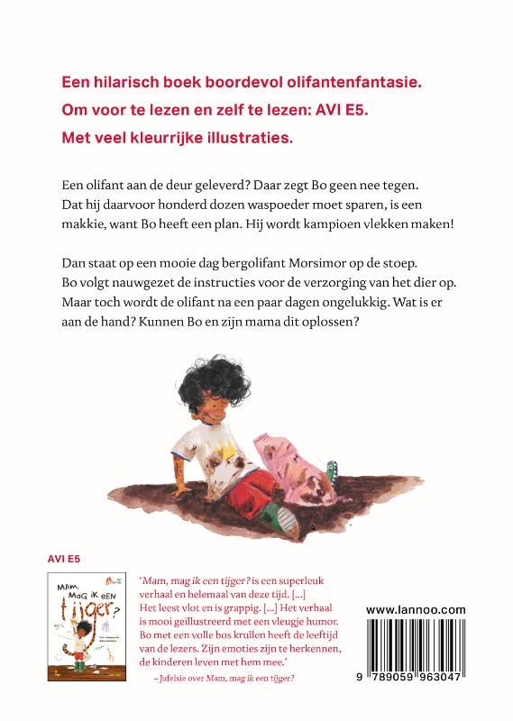 Achterkant van Mam, mag ik een olifant?