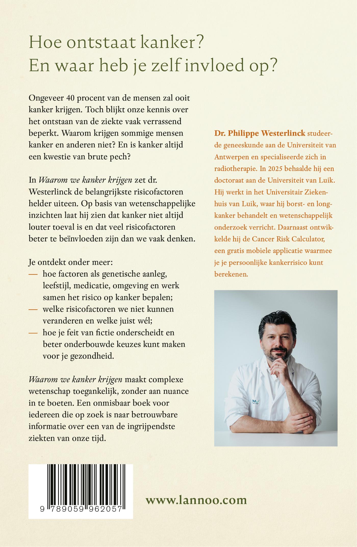 Achterkant van Waarom we kanker krijgen