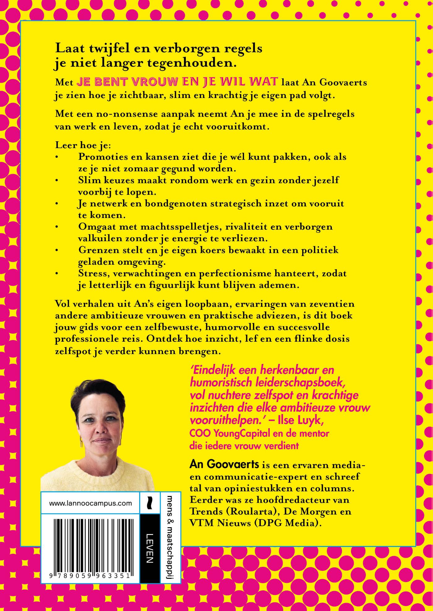 Achterkant van Je bent vrouw en je wil wat