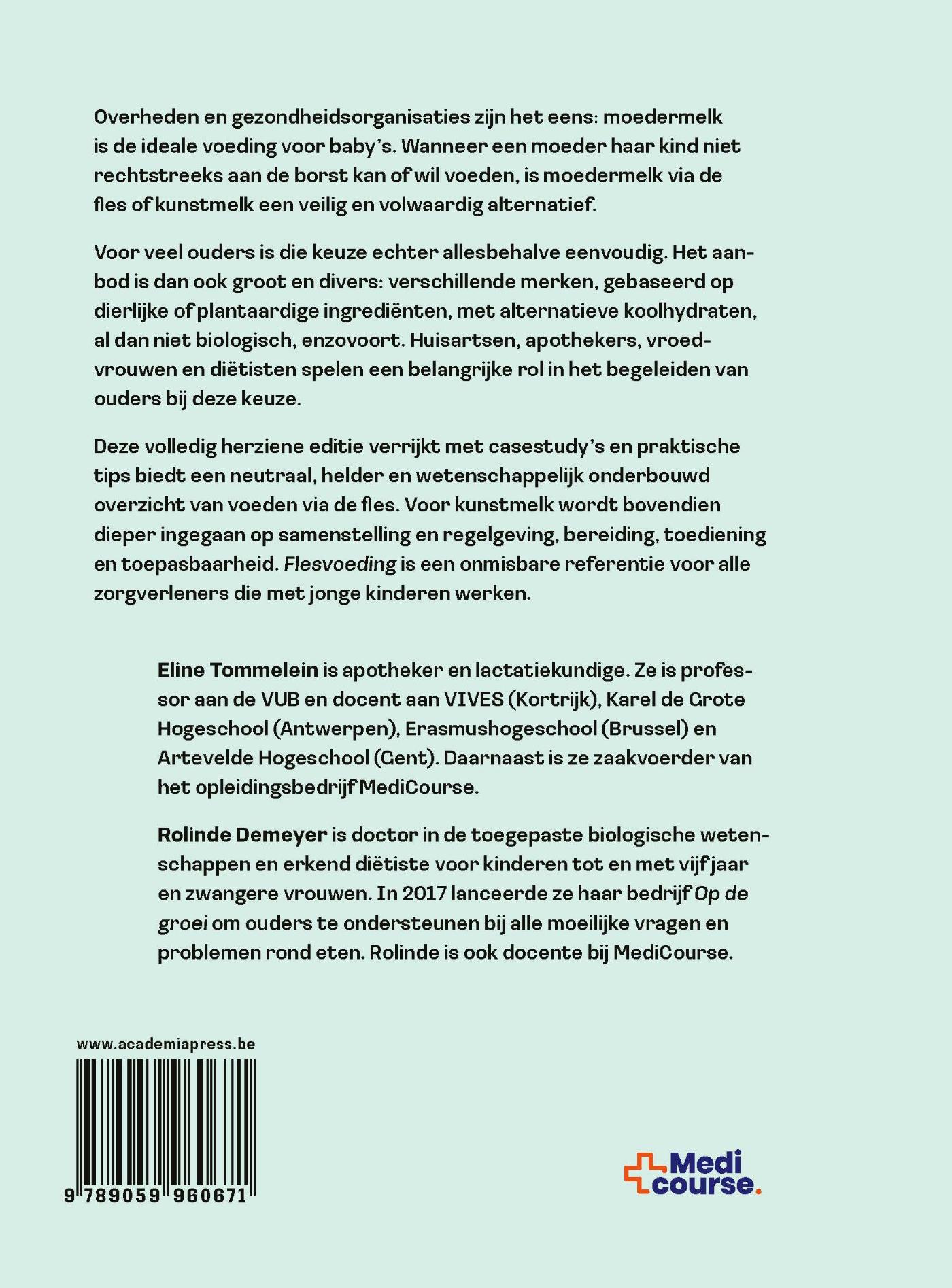 Achterkant van Flesvoeding