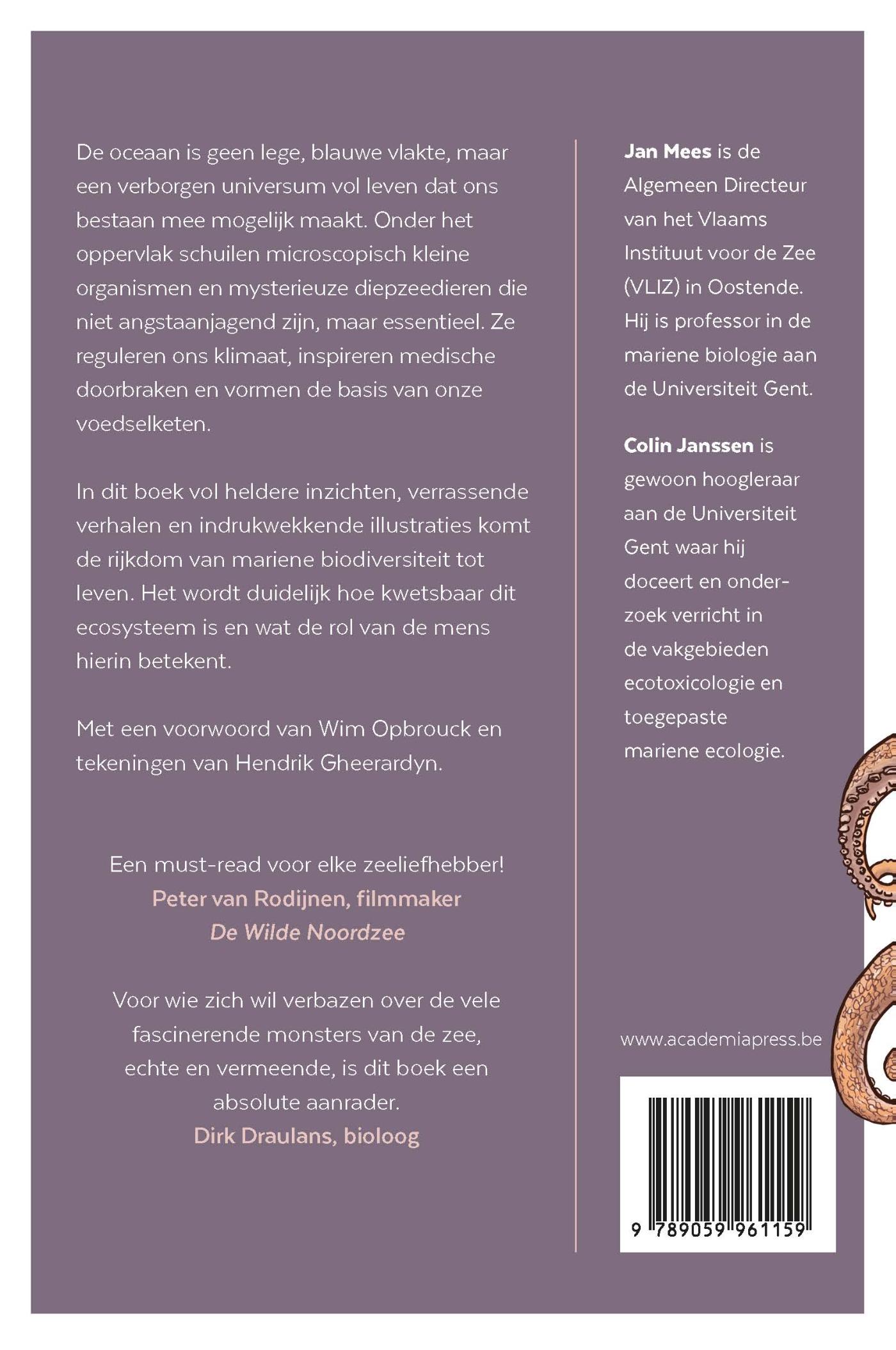 Achterkant van Het vreemde leven in de oceaan