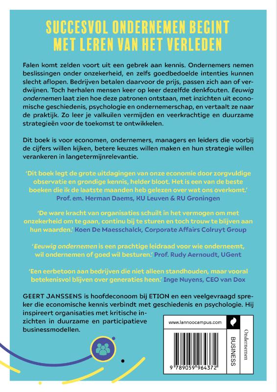 Achterkant van Eeuwig ondernemen