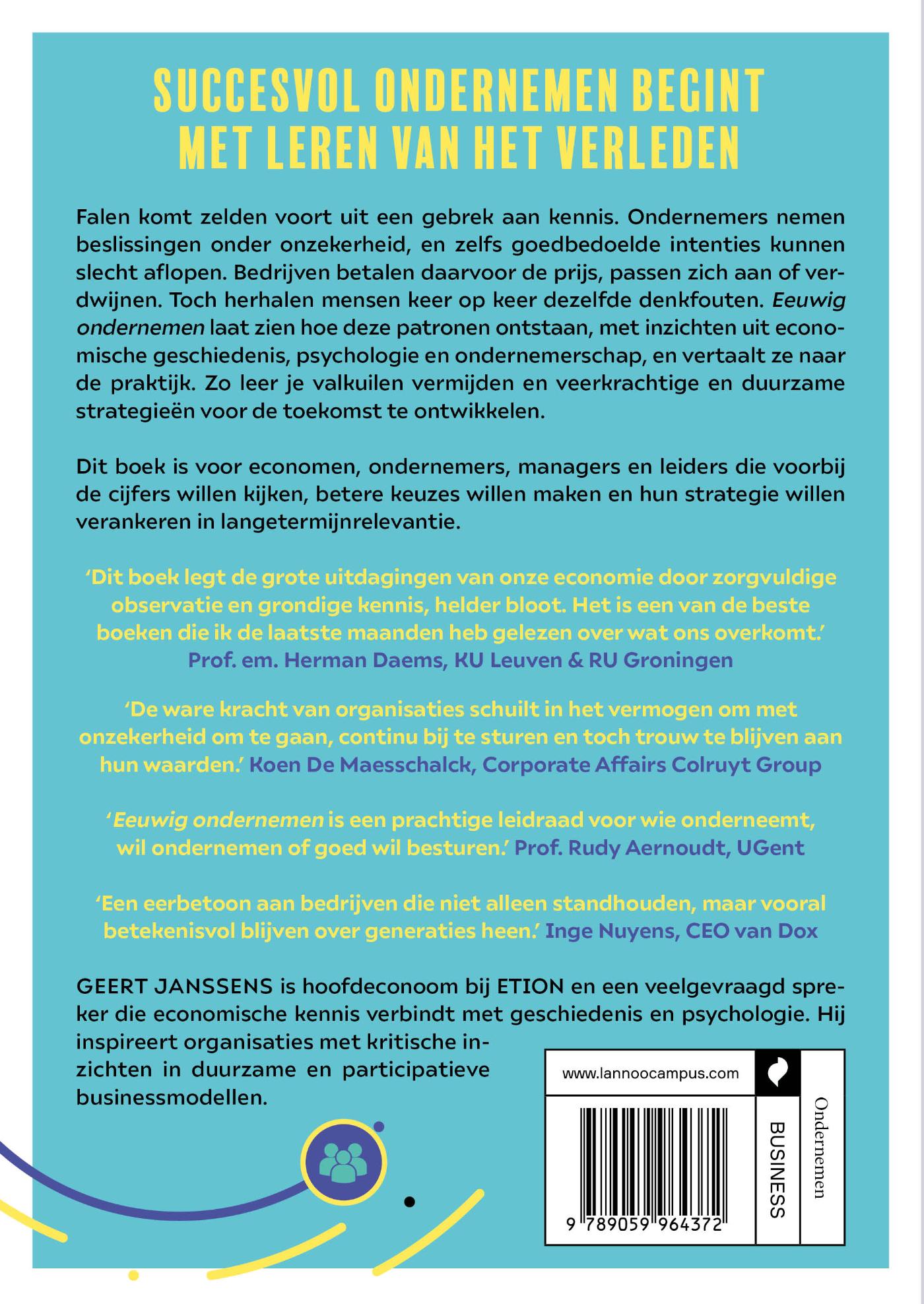 Achterkant van Eeuwig ondernemen