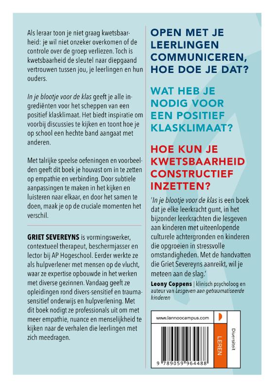 Achterkant van In je blootje voor de klas
