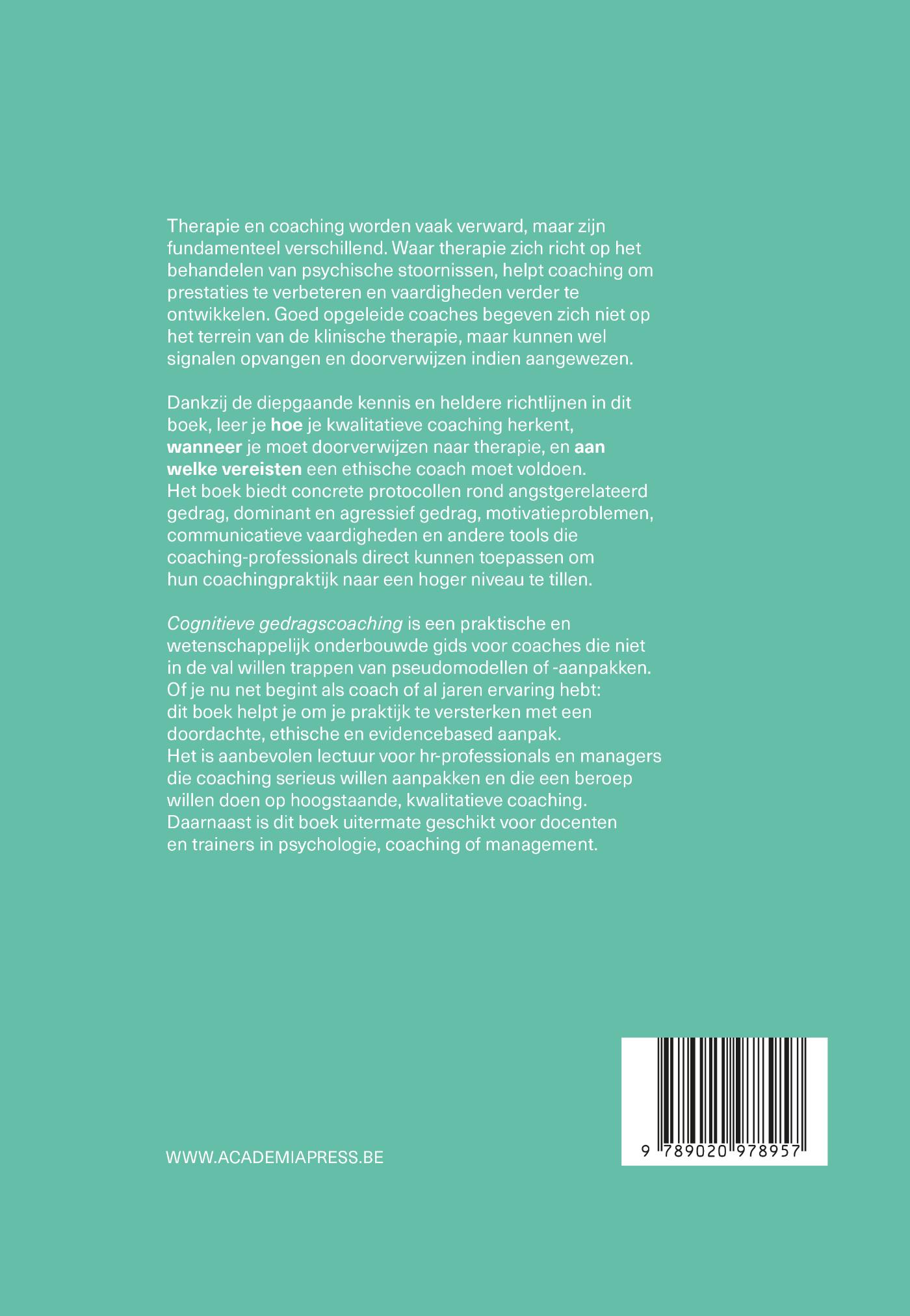 Achterkant van Cognitieve gedragscoaching