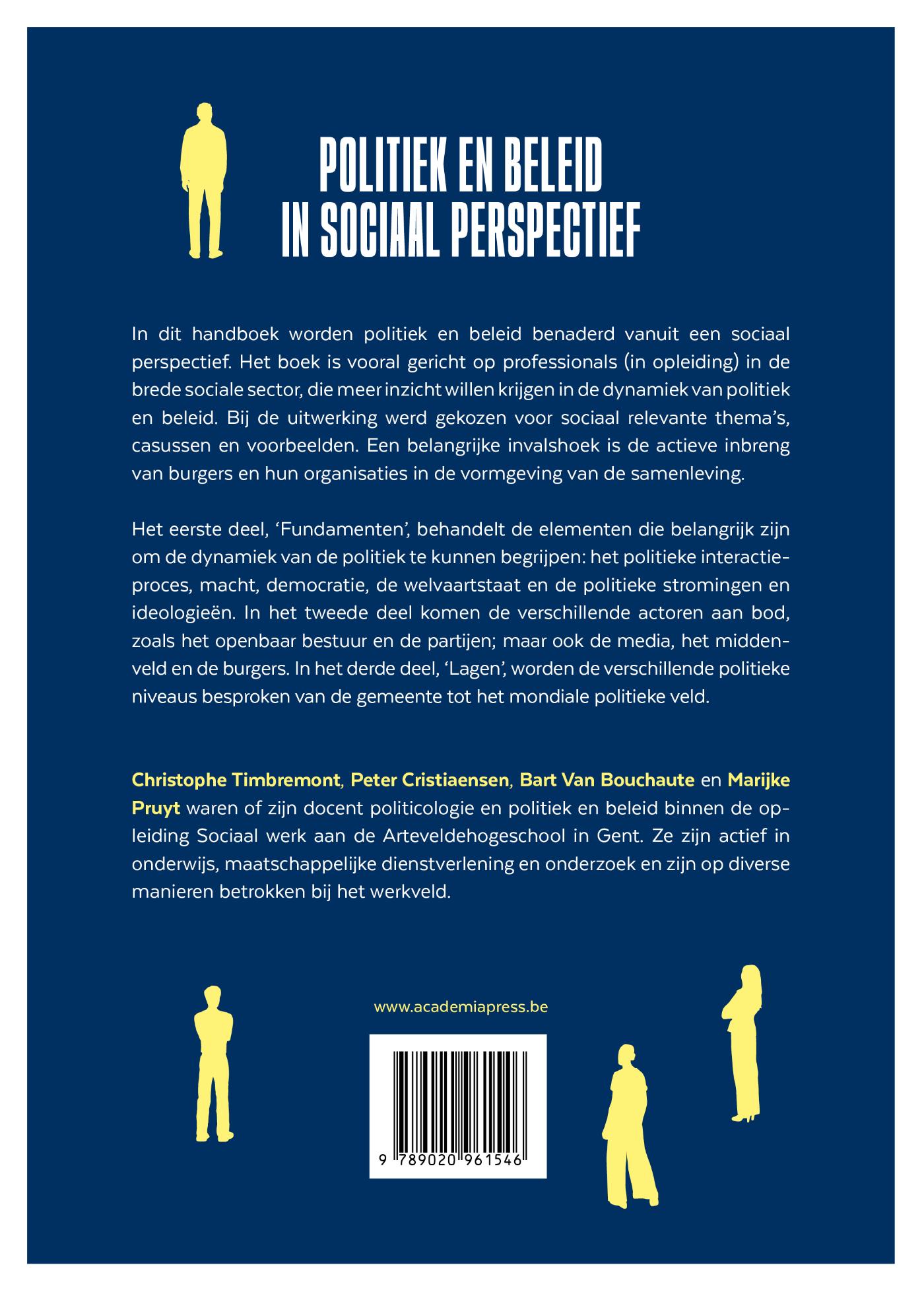 Achterkant van Politiek en beleid in sociaal perspectief