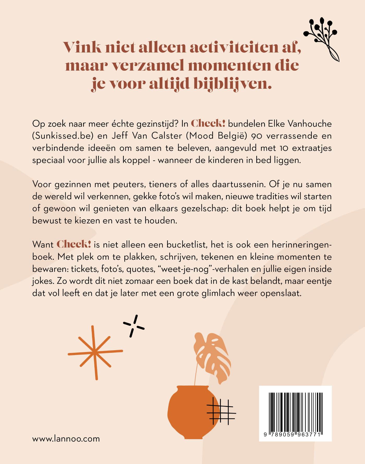 Achterkant van Check! De gezins-afvinklijst vol herinneringen