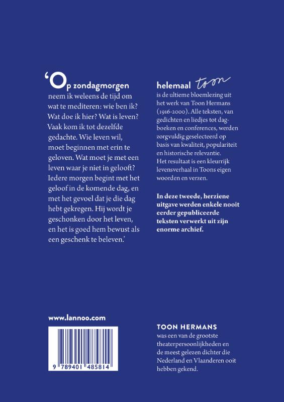 Achterkant van Helemaal Toon