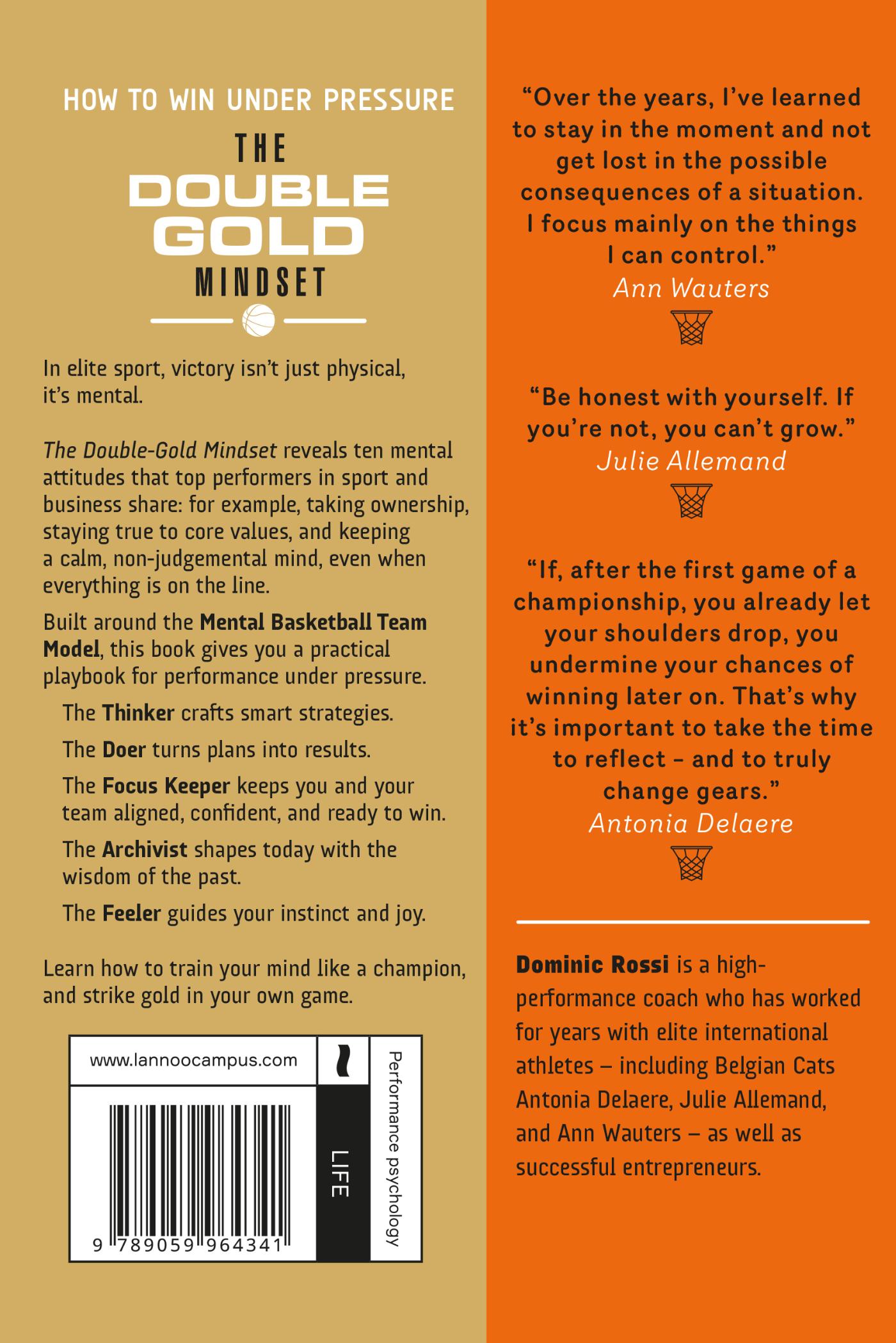 Achterkant van The Double-Gold Mindset