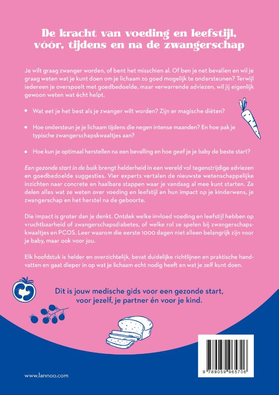 Achterkant van Een gezonde start in de buik