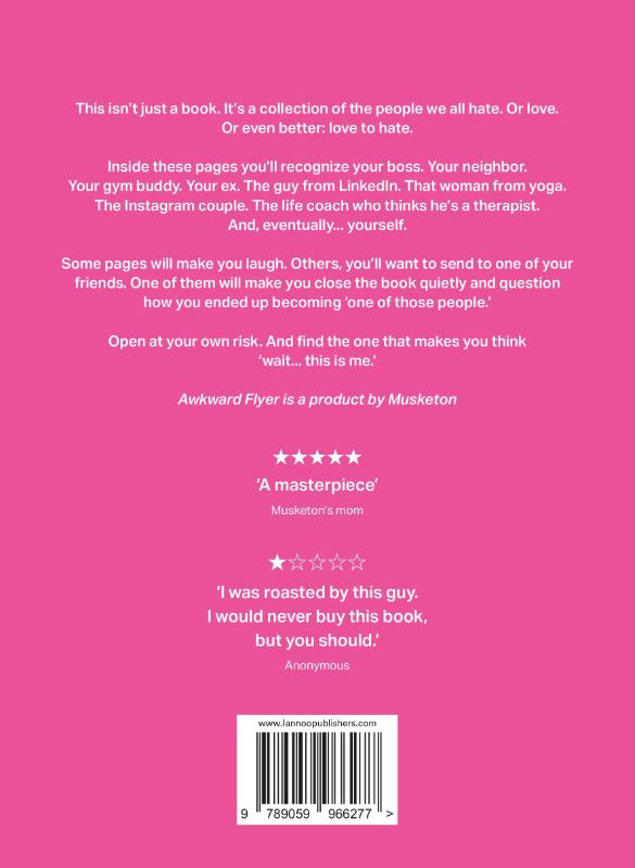 Achterkant van Awkward Flyer