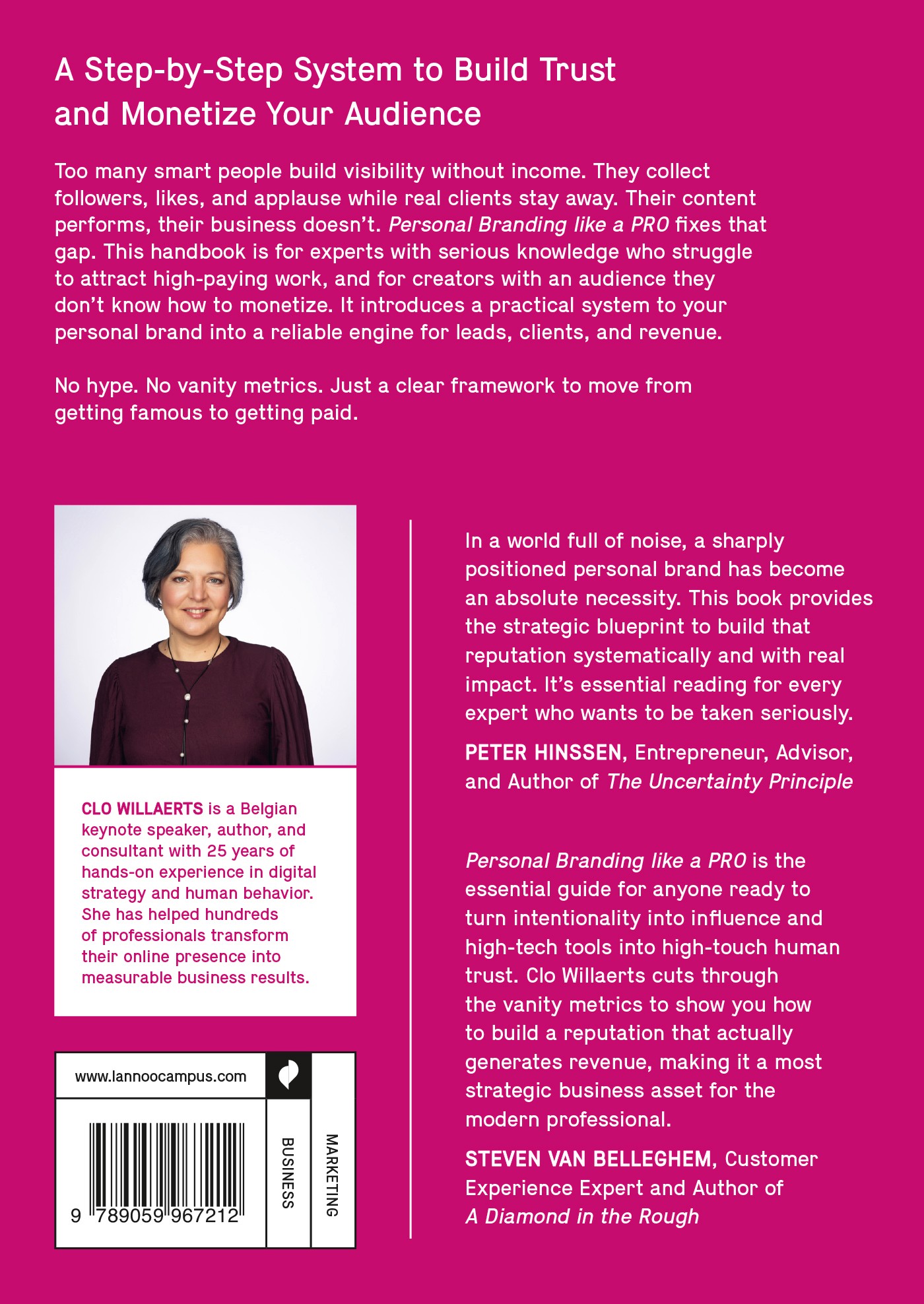 Achterkant van Personal branding like a PRO