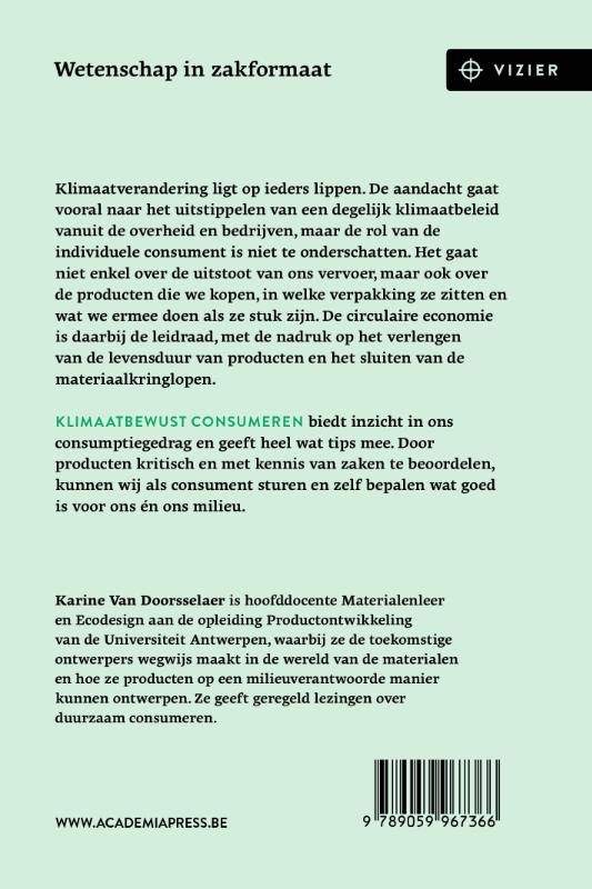 Achterkant van Klimaatbewust consumeren