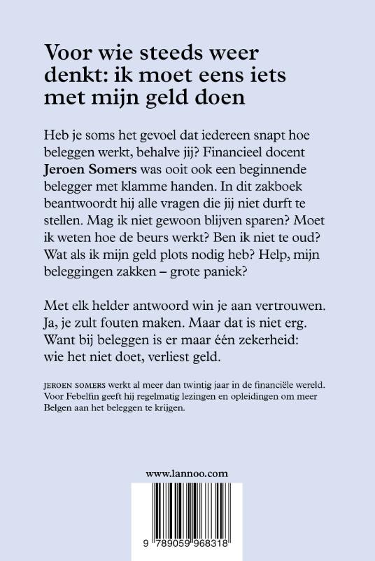 Achterkant van Zakboek voor de beginnende belegger