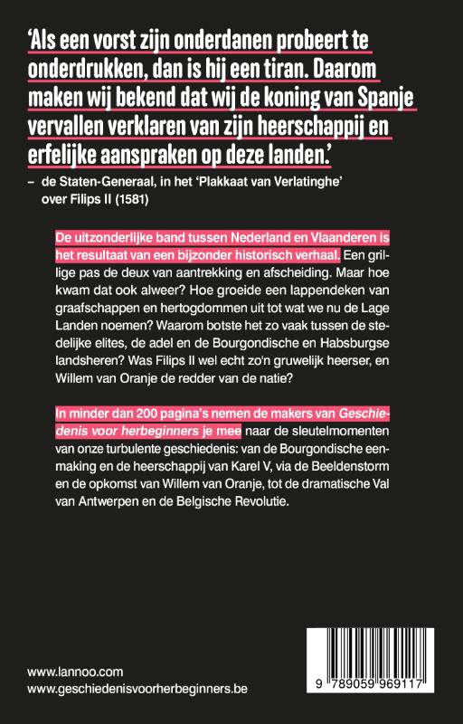 Achterkant van De Nederlanden voor herbeginners