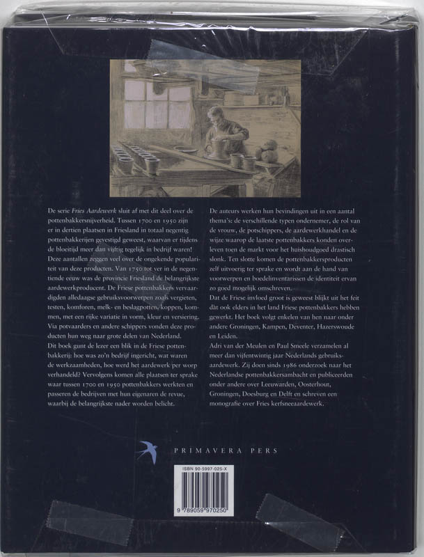 Achterkant van De pottenbakkers van Friesland 1750-1950