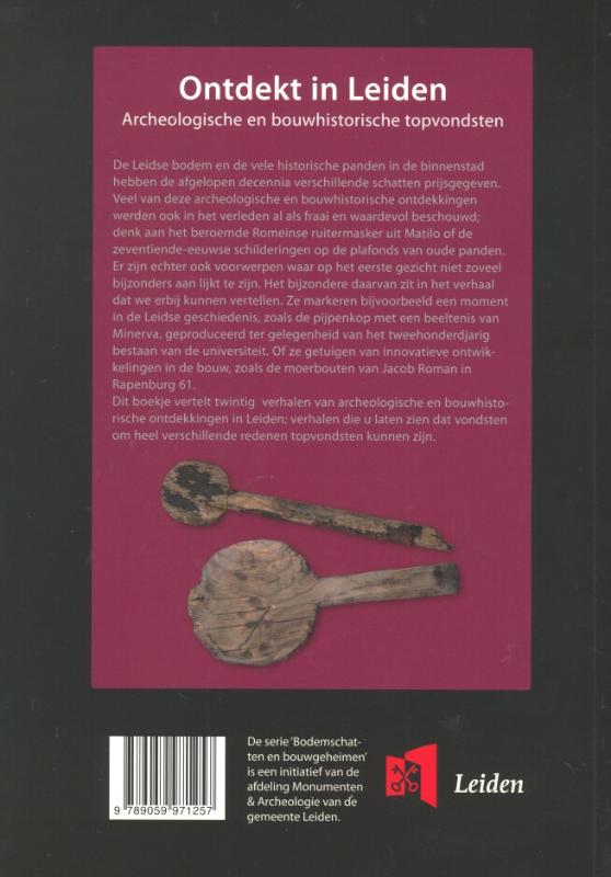 Achterkant van Ontdekt in Leiden