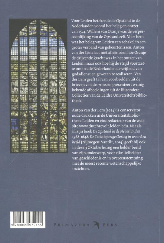 Achterkant van Willem van Oranje en Leiden