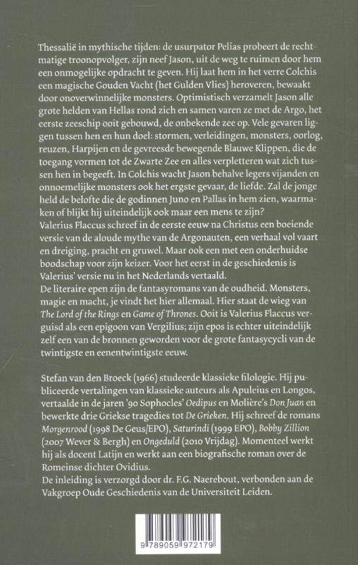 Achterkant van Argonautica
