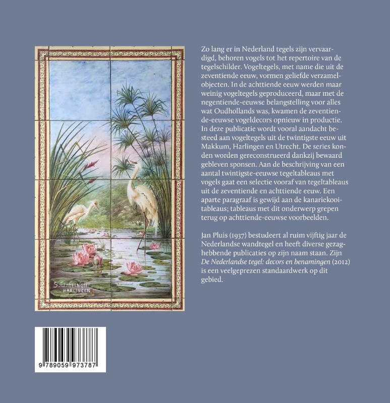 Achterkant van Vogels op tegels en tegeltableaus 1900-2000