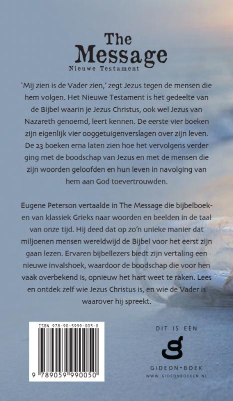 Achterkant van The Message