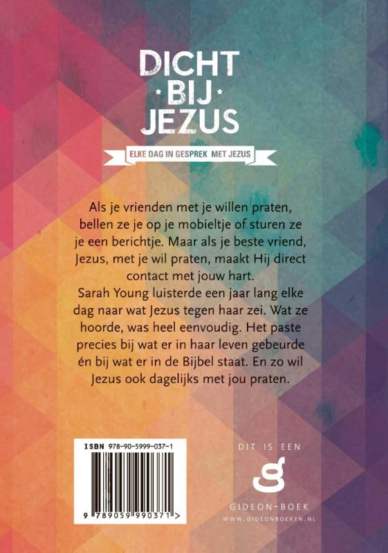 Achterkant van Dicht bij Jezus voor jonge tieners