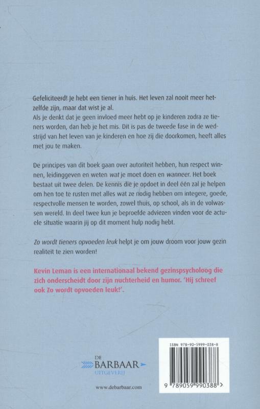 Achterkant van Zo wordt tieners opvoeden leuk!