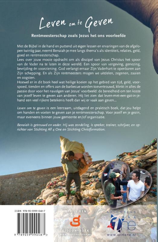 Achterkant van Leven om te geven